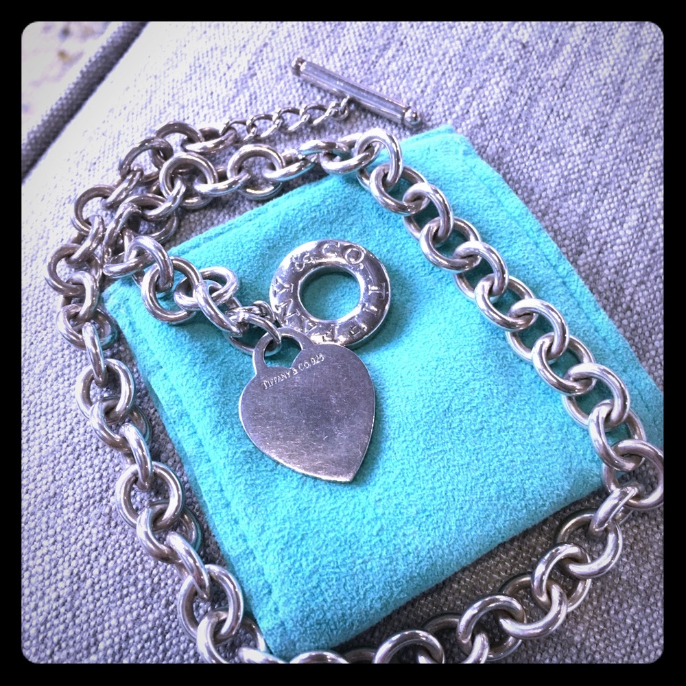Authentic Tiffany and Co. Heart Toggle Necklace